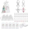 Flores decorativas Festa de Ação de Graças Keychains de agradecimento conjunto de tags DIY suprimentos para casa mãe dia pai