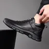 Freizeitschuhe Herrenleder High Top handgefertigt für Männer Retro trendige Arbeit Zapatos para hombre chaussure homme herren schuhe