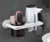 Copo secador de cabelo portador de banheiro armazenamento autoadesivo racks de armazenamento de parede Racks de pente criativo suprimentos de banheiro h22041876715162