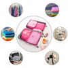 Förvaringspåsar 6st resor resväska arrangör bagageförpackning kuber för sko kläder väska