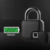 Lock Tuya Smart Bluetooth Biometric Fingerprint Padlocks USB Rechargeable Smart Security Lock Sharing Control to Family
