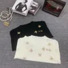 Franse zoete retro gouden vlinder borduurwerk holle ontwerp gevoel voor gebreide dames zomer luxe crew nek korte mouwen t-shirt