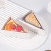 Gift Wrap 50pcs Triangle Mousse Packing Box Cupcake Paper Packaging Boxes 6/8 Inch Transparent Cake Cut