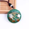 Naszyjniki starożytny Egipt oko wisiorek Horusa dla kobiet i mężczyzn świetlisty orgone Naszyjniki energetyczne Malachite Reiki biżuteria
