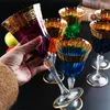 Bicchieri di vino Calice di cristallo di lusso 24k Gold Glass Cups Flauto Coppe Crea creativa Bar El Party Bere Ware