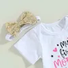 Conjuntos de ropa Born Baby Girl Skirt Set de manga corta Bodysuit y Tulle Tutu My First Mothers Day Summer