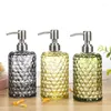 Liquid Soap Dispenser Shampoo Refillable Glass Bottles Hand Bottle With Stainless Steel Pump For Bathroom Kitchen Accessory