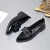 Casual Shoes Pointed Toe Flats Bow Mary Janes Women Dress Lolita Sandals Summer Fashion 2024 Walking Shallow Zapatos Femme