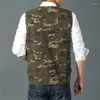 Hunting Jackets Summer Men's Multi-Pocket Camouflage Vest Multi-functional Outdoors Sports Hiking Reporter Pographer Sleeveless Jacket