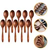 Coffee Scoops 10 Pcs Seasoning Spoons Wooden For Jars Kitchen Utensils Multifunction Small Supplies Home Practical Tea Appliance