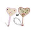 Figurines décoratives Éventail de coeur avec bracelet perlé refroidissement d'été pour les femmes fille