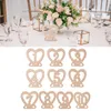 Bottles 10x Wood Table Numbers DIY Seat For Party Celebration Bridal Shower