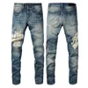 Jeans New Fashion Mens Designer Jeans Pantalons de jean de haute qualité Ripped Denim Luxury Hip Hop Pantalon à glissière en détresse pour hommes de haute qualité 2024-088