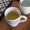 Mokken hoge temperatuur onderglazuur kleur handgeschilderde keramische handgreep cup mok thee koffie melk ontbijt