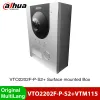 Doorbells Dahua VTO2202FPS2 2wire IP Villa Door Station 2MP POE Doorbell Colorful 160° fisheye Camera With Surface Mounted Box VTM115