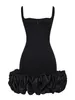 Casual klänningar kvinnor y2k ärmlös ruffle mini klänning låg klippt backless bodycon kort sexig utskärning fest klubb cami