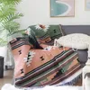 Bohemian Plaid Decke für Sofa Bett dekorative Decken im Freien Camping Picknick Boho Cover Wurf mit Quasten 240325