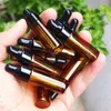 Depolama Şişeleri 20pcs 5ml Amber Damla Cam Parfüm Gözlü Sevimli Esansiyel Yağ