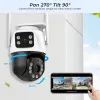 Cameras 8MP 4K HD IP WiFi Camera Outdoor PTZ Double Lens Dual Screen App Auto Tracking AutoProping Security Video Surveillance Police