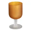Vinglas med kreativ solnedgång bägare orange frostat glas rött fest vatten för att ge en vän gåva