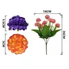 Kwiaty dekoracyjne Realistyczne 9-główne jedwabne sztuczne hortensje kwiatowe do dekoracji domu i ogrodu