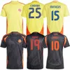 Camisetas Colombia James Soccer Jerseys Kit Playerバージョン2024 Copa America Columbia Nationalチーム