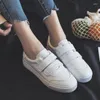 Chaussures décontractées Fashion Korean Platform White Autumn Sport Running Women Flat Hookloop Pink Sneakers Round Zapatos
