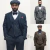 Tuxedos 2019 Vintage Mens Suits Tweed Wool Check Suits Fit Fit Groom Tuxedos Made Made Plaid Wedding Tuxedos فستان رسمي