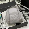 10A Mirror Women Caviar Leather Designer Backpacks كتف أعلى جودة الموضة Gril أكياس أكياس مدرسة مع صندوق