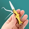 304 Stainless Steel Toothpick Folding Knife Household Carry-on Tooth Picking Artifact Advanced Toothpick Bottle Openerfor advanced toothpick bottle opener