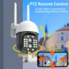 Caméras Overscam 4 + 4MP Wiless WiFi Smart Home Camera Video N IP Camera Twoway Audio Vision Night Vision Cam Security Zoom 10x Surveillance