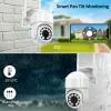 Kameror 4G SIM -kort IP -kamera 5MP PTZ WiFi Camera Outdoor Wireless CCTV Security Camera AI Tracking Audio Video Surveillance Camhi P2P