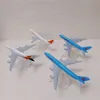 韓国ボーイングB747エアバスA380 jeju jin tway boeing b737 seoul busan asiana airbus a380 diecast airplaneモデル平面16cm 240328