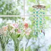 Decorative Figurines Colorful Crystal Wind Chimes Shiny Rhinestone Hanging Bell Indoor Outdoor Ornament For Garden Patio Yard Balcony