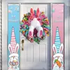 Colorful de Pâques Garlandais Garlands Porte Oranments Décorations murales Bunny Pâques Oeufs Party Happy Easter Party Decor for Home 2024 240322