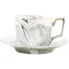 Cups Saucers Creative Marbling Coffee Cup Ceramic and Mug English Afternoon Tea Design Tazas de Cafe Home Drinkware