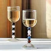 Weingläser Original Perlen Cup Goblet Hitzeresistentes Glas ungewöhnliche Form Cocktail Champagner Hochzeit Küchen Vorräte