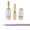 Amplificatore AIYIMA Banana Plugs8 PC 24K Gold Plapated rame da 4 mm Tipo di testa di lanterna per amplificatore, altoparlanti, ricevitore