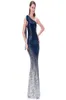 Angelfashions Women039s Asymetryczna wstążka stopniowa cekinowa syrenka Sukieczka wieczorowa suknia formalna 2867321138