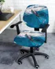 Stoelbedekkingen Sea Ocean Dolphin Whale elastische fauteuil Computer Cover Stretch verwijderbare kantoor SLIPCOVER Split -stoel