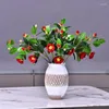 Dekorativa blommor Simulerad kameliagren med falska blad Artificial for Wedding Party Home Table Decoration