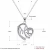 Collane a ciondolo Charms Chart Heart Festa per la mamma Crystal Silver Placed Collana Gioielli Lady Stone Fashion Cute N849