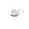 Cups Saucers Creative Marbling Coffee Cup Ceramic and Mug English Afternoon Tea Design Tazas de Cafe Home Drinkware