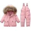 Down Coat 2024 Baby Kinderjacke Set für Jungen und Mädchen mit dicken Winter von Jungen 1-3 Jahre alte Säuglinge