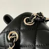 Louls Vutt echtes Leder Doppelbuchstaben Solid Hader Taille Square Stripes Trendy Handtaschen Designer Bag Marke Designer Rucksacktaschen Luxu SLVN