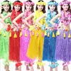 Dekorativa blommor 4 färger Hawaiian Hula Leis Dance Garland Artificial Neck Loop för Luau Party Costumes