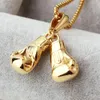 Boxing Glove Pendant Men Necklace Gold Color Rostfritt stål Hip Hop -mode Sport Fitness Jubla Gift Wholesale Dropship 240320