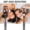 Sticks Selfie Stick con Fill Light Wireless Bluetooth Tripode pieghevole per iPhone 13 14 Pro Max Samsung Xiaomi Smartphone