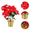 Fleurs décoratives Tones Tones Décoration de Noël Décorations de table Decorations Tissu