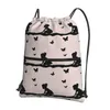 Backpack Little Girl And Butterflies - Enchanting Shadow Art Portable Backpacks Drawstring Bag Bundle Pocket Storage Bags